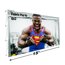 Fabric Pop Up - 6x3 (15.0'x7.5') Straight
